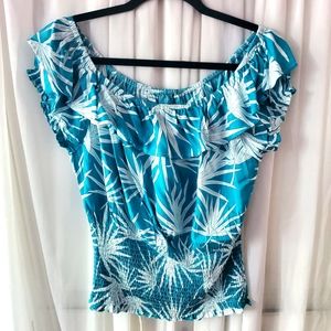 Collectif Bebe Palm print top size 16/XL